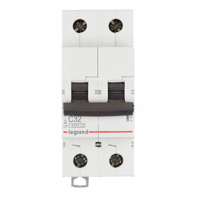 Автоматический выключатель Legrand RX3 (419700) 2P 32А тип С 4,5 кА 230/400 В на DIN-рейку