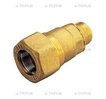 TIEMME  Муфта 1/2 НP для стальных труб, латунь