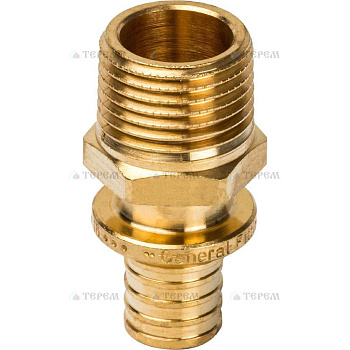 STOUT  Переходник с наружной резьбой 16xR 1/2" для труб из сшитого полиэтилена аксиальный