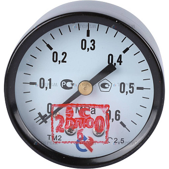 РОСМА  М-210Т.00(0-0,6МРа)G1/4.150C. 2,5 МАНОМЕТР 50 мм., ТИП-ТМ-210Т, G1/4 (сзади), 0-0,6МРа, кл. 2,5, 150 град.