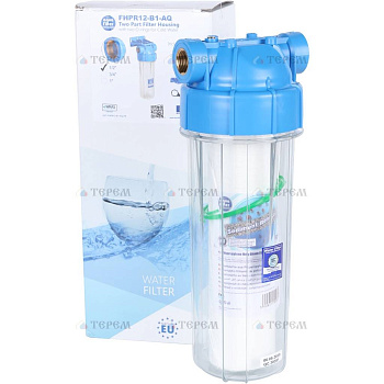 AquaFilter  Фильтр 10SL,с возд. кл., лат. резьба 1/2"ИТАЛЬЯНСКИЙ.Корпус, кроншт., ключ и карт FHPR12-B1-AQ. (12)