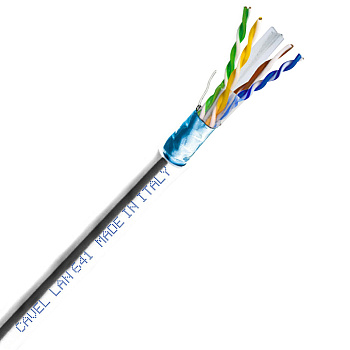Кабель компьютерный (витая пара) FTP CAT6 LAN 641 4х2x0,57 мм экранированный Cavel (200 м)