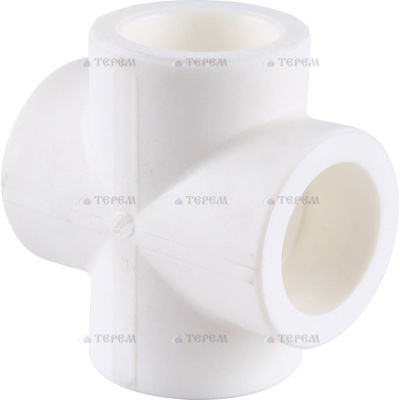 Kalde  d=32 Крестовина для полипропиленовых труб под сварку (цвет белый)