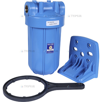 AquaFilter  AQM Корпус 10ВВ, вход 1" FH10B1-B-WB фильтр в сборе (колба, ключ, кронштейн, манометр) без картриджа