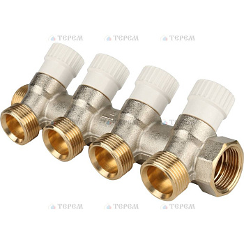 STOUT  Коллектор распределительный 3/4", 4 отвода 3/4"ЕК