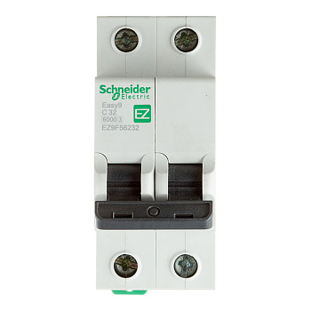 Автоматический выключатель Schneider Electric Easy9 (EZ9F56232) 2P 32А тип С 6 кА 220 В на DIN-рейку