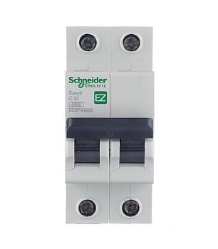 Автоматический выключатель Schneider Electric Easy9 (EZ9F34232) 2P 32А тип С 4,5 кА 400 В на DIN-рейку