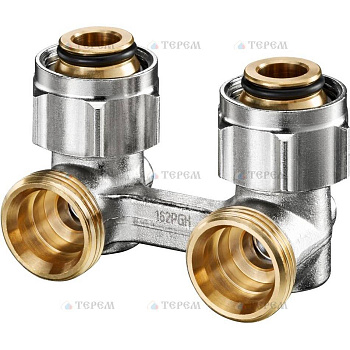 OVENTROP  Запорно-присоединительный (ZB) узел Multiflex F угловой, для двухтрубных систем с НГ