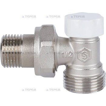 STOUT SVL Клапан запорно-балансировочный угловой, 1/2" х 3/4"ЕК