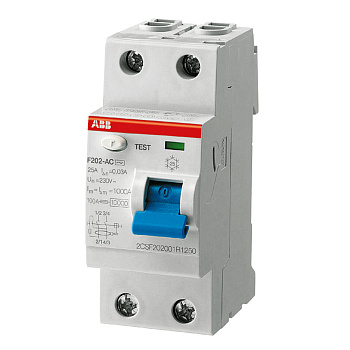 УЗО ABB F202 (2CSF202001R2400) 40А 100 мА 2P тип АС 10 кА