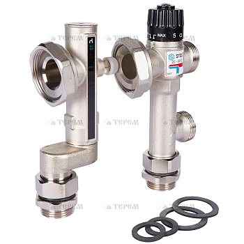 STOUT  SDG-0120-005010 STOUT Насосно-смесительный узел с термостатическим клапаном 20-55°C, без насоса