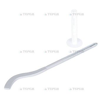 Global  011026 08 Global Кронштейн с дюбелем 195 мм (цвет cod.08 grigio argento opaco metallizzato (серый))