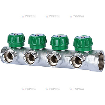 STOUT SMB-6850-013404 коллектор регулирующий 1", 4 отвода 3/4" ЕК
