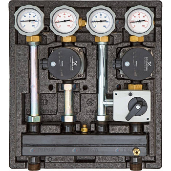 Meibes  Насосно-смесительный модуль Kombimix 2UK с насосом Grundfos UPM3 70