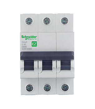 Автоматический выключатель Schneider Electric Easy9 (EZ9F34363) 3P 63А тип С 4,5 кА 400 В на DIN-рейку